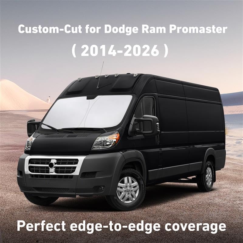 Windshield Sunshade Compatible for Dodge RAM Promaster 2014