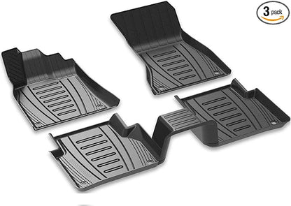 3W Floor Mats Fit for 2009-2017 Audi Q5/2013-2017 Audi SQ5, Custom Fit TPE All Weather Floor Liner Q5 1st and 2nd Row Full Set Car Mats Q5 Accessories