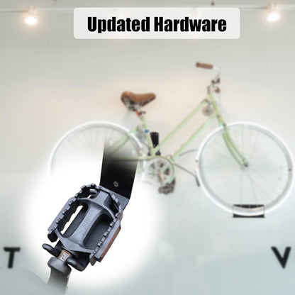 Bike Wall Mount, Pedal Mount Bike Rack for Garage, Bike Storage Hanger Bicycle, Heavy Duty Bike Hooks with Rubber Pad for Wall, Max 50LB, 1 Set