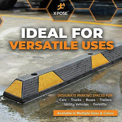 48" Heavy Duty Rubber Parking Stopper (10 Count)