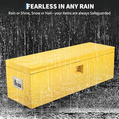 Heavy Duty Yellow Steel Truck Bed Toolbox