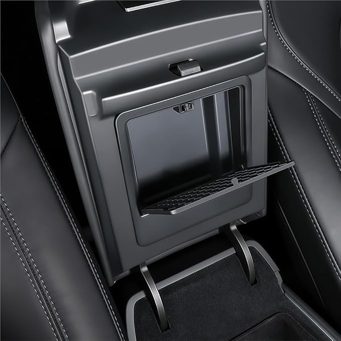 GGCLIMAX Car Organizers And Storage Car Central Console Armrest Box Storage Tray Compatible with Tesla Model 3/Y 2017-2025 ABS Plastic Organizer Car Essentials