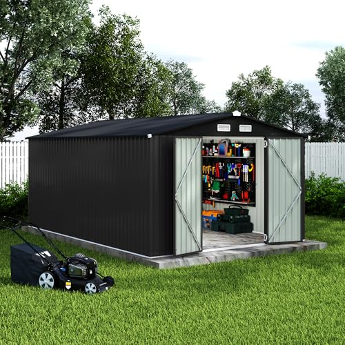 10X14 FT Metal Storage Sheds Outdoor