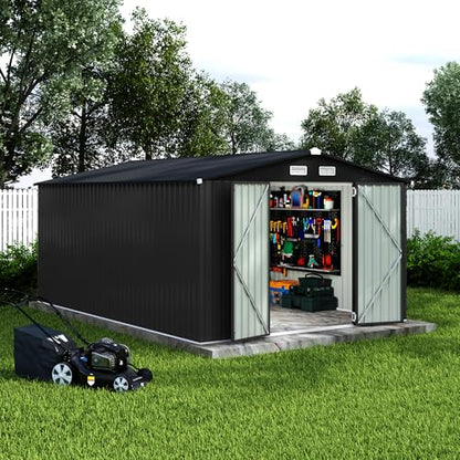 10X14 FT Metal Storage Sheds Outdoor