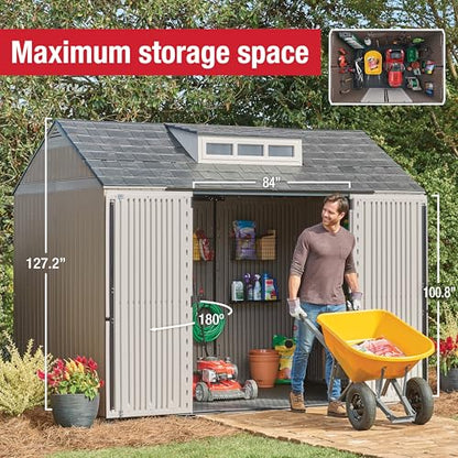 Extra Large Resin Outdoor Storage Shed With Floor