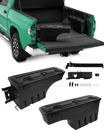 SCITOO Truck Bed Tool Box for Chevy Silverado for GMC Sierra 1500 2500 3500 1999-2007 Left & Right Side,Multi-Compartment Dividers Organized Storage,Heavy Duty & No-Drill Installation