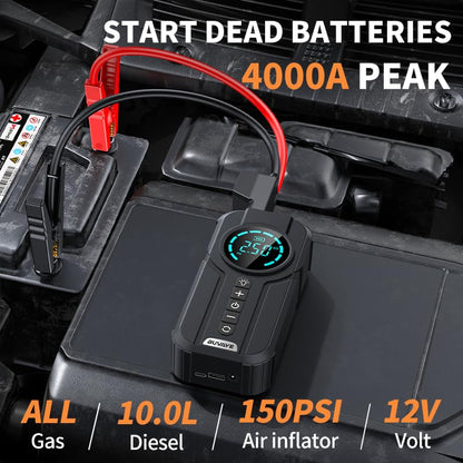 4000A Jump Starter with Air Compressor