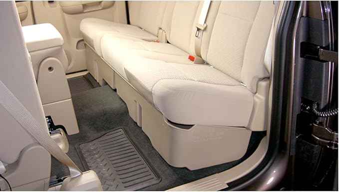 DU-HA DuHa 10001 Under Seat Storage fits 1999-2007 Chevy Silverado/GMC Sierra 1500 2500 3500 Extended Cab Classic |Dark Grey Heavy-Duty Back Seat Organizer | Includes Dividers