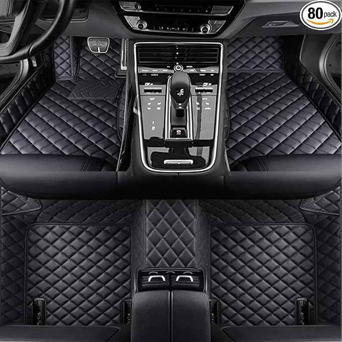 TREGOO All-Weather Anti Slip Floor mat is Suitable mats for floo of All for Tesla Models from 2012 to 2025 (Black)