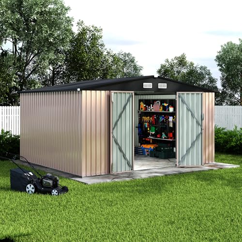 10x12 FT Metal Storage Sheds Outdoor