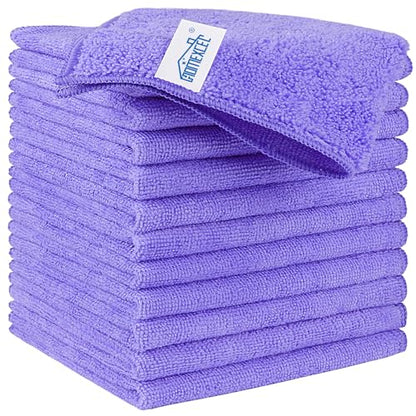 Purple Microfiber Cleaning Cloth (12 Count)