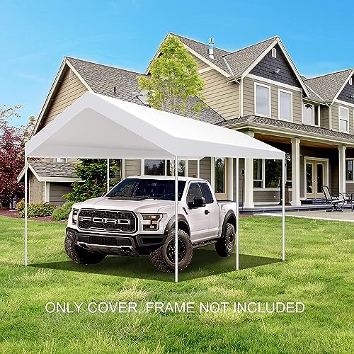 10' x20' Carport Replacement Canopy Cover White