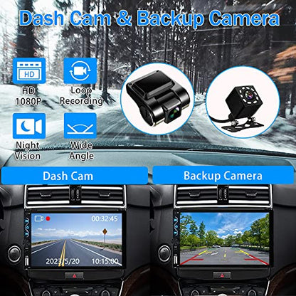 Double Din Car Stereo with Dash Cam