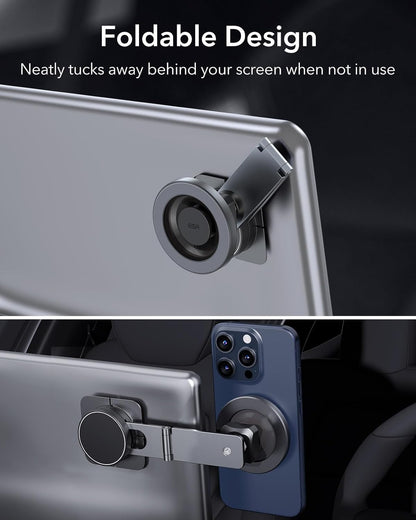 ESR for MagSafe Car Mount, Car Phone Holder,Dashboard/Tesla Touchscreen Car Mount, Magnetic Phone Holder for Car, for iPhone 16/16e/15/14/13/12, S25, Charging Not Supported(2 Metal Rings Included)