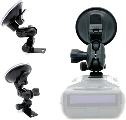 Ehnanced Dual Ball Joint Adjust Suction Cup Bracket Compatible for UNIDEN R1 R2 R3 R4 R7 R8 R9 DFR3 DFR6 DFR7 DFR8 DFR9 Radar Detector