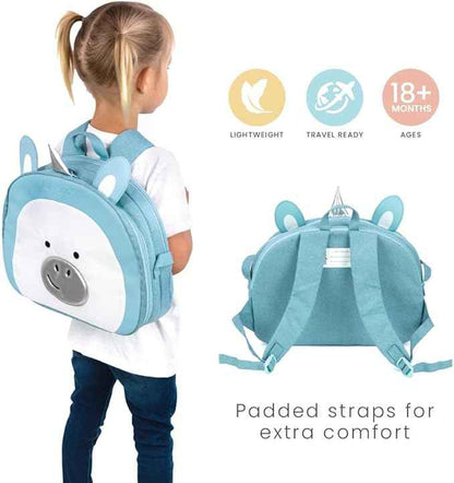 Lulyboo Unicorn Toddler Car Seat Tray & Backpack | Kids Travel Lap Desk with Writing Surface, Built-in Cup Holder, 8 Pockets, Tablet Holder, Waterproof & Portable for Car, Airplane, and On-the-Go