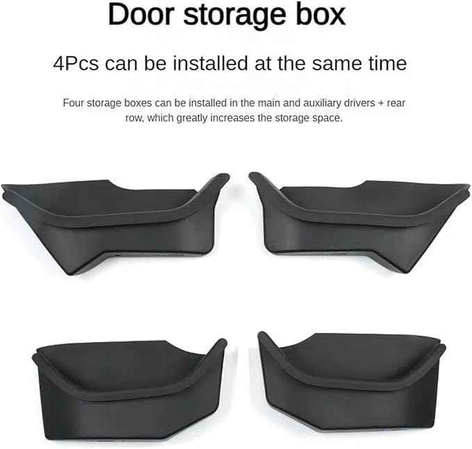 Compatible for Tesla Model 3 Highland 2024 Door Full Storage Box Slot Organizer Tray Waterproof Scratch Resistant Protector Car Accessories