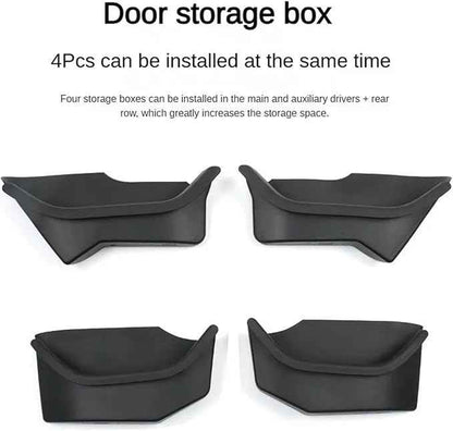 Compatible for Tesla Model 3 Highland 2024 Door Full Storage Box Slot Organizer Tray Waterproof Scratch Resistant Protector Car Accessories