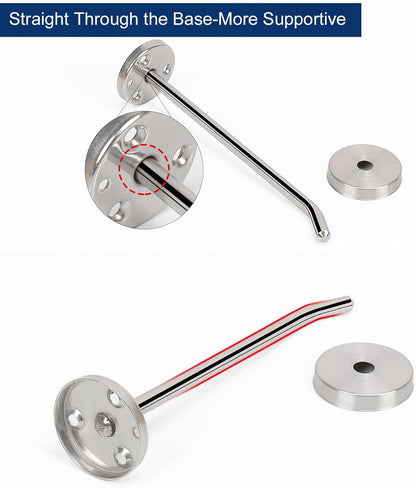 NearMoon Coat Hooks, Wall Hooks for Hanging Hat Hurse Robe, 304 Stainless Steel Heavy Duty Towel Hangers for Bathroom Livingroom Hotel Kitchen Garage, 6 Pack (8 Inch, Brushed Nickel)