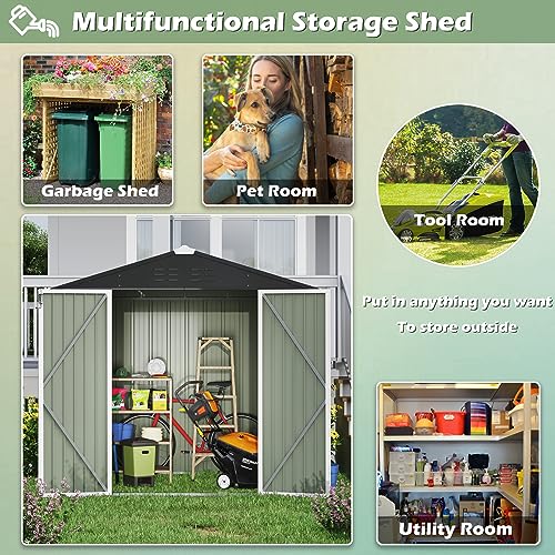 8x6 FT Outdoor Storage Shed