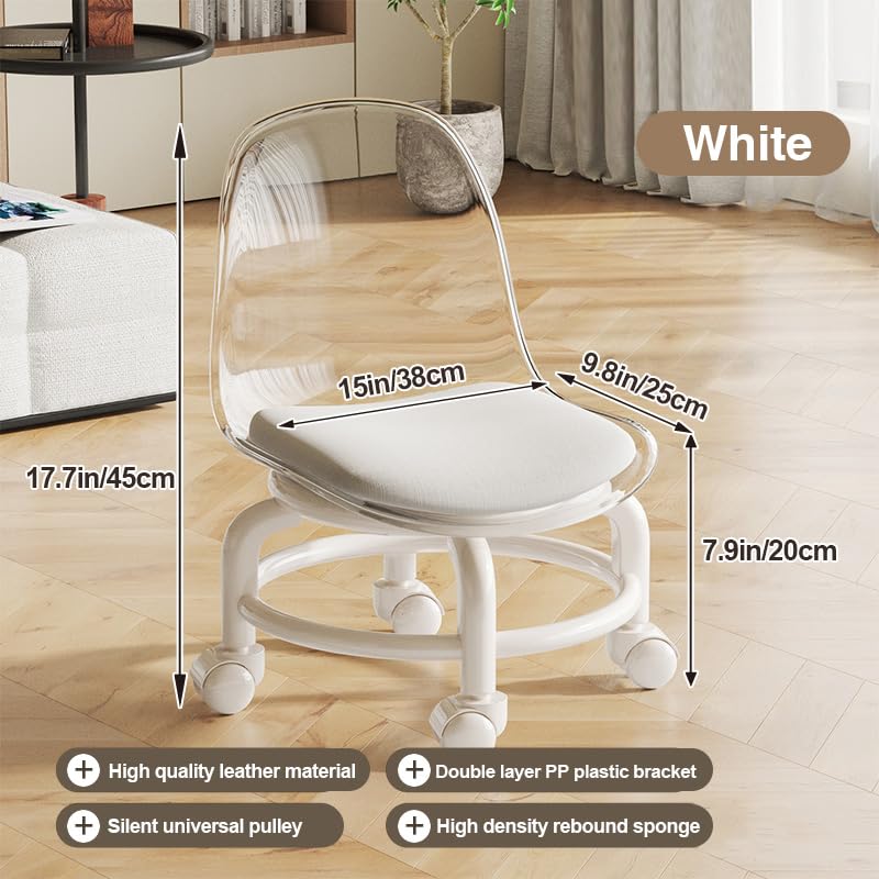 Low Rolling Stool with Wheels