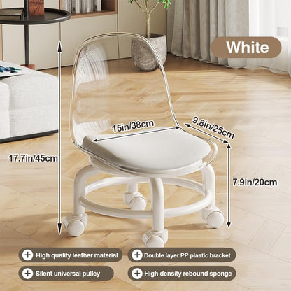 Low Rolling Stool with Wheels