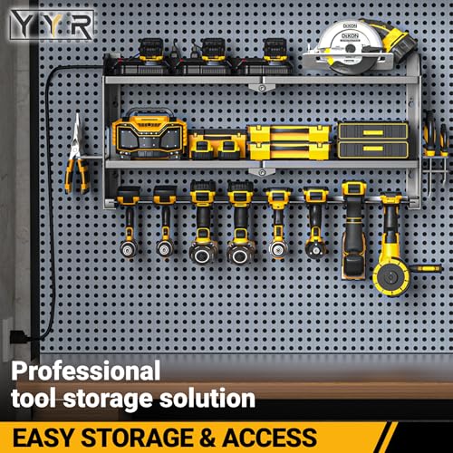 Power Tool Organizer with Charging Station Wall Mount