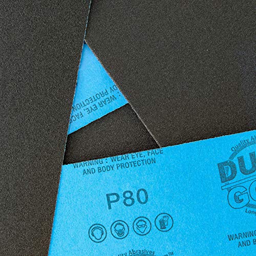 Premium 80 Grit Wet or Dry Sandpaper Sheets (15 Count)