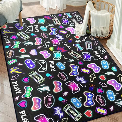 59"x39" Gaming Play Rug for Bedroom (16.25 Sq Ft)