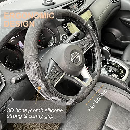 D Shaped Comfy Grip Steering Wheel Cover 14.5