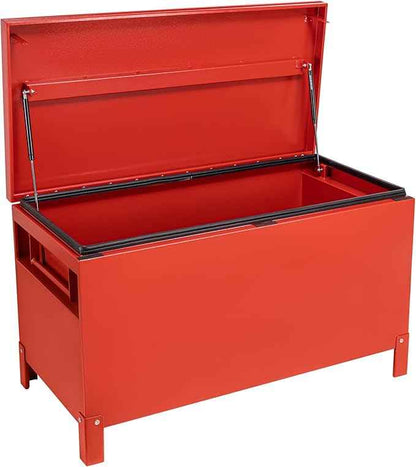GAOMON Large Tool Box Truck Bed Toolboxes Aluminum Heavy Duty Waterproof Free Assemble Tool Organizer Chest Cabinet Toolbox with Side Handles for Pick Up Trucks RV Trailer (Red, 36x15x19 Inch)