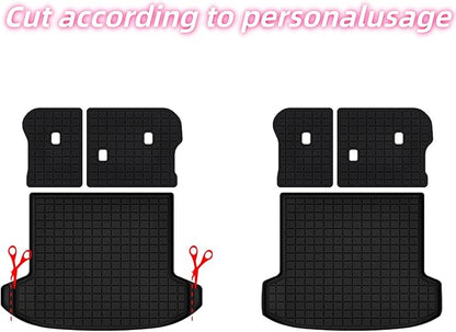 Cargo Mat with Backrest Protection for 2023 2024 2025 2026 KIA Sportage（fit for Fuel&Hybrid）,TPE All Weather Protection Cargo Liner with Velcro Rear Seats Backrest car Accessories-Black