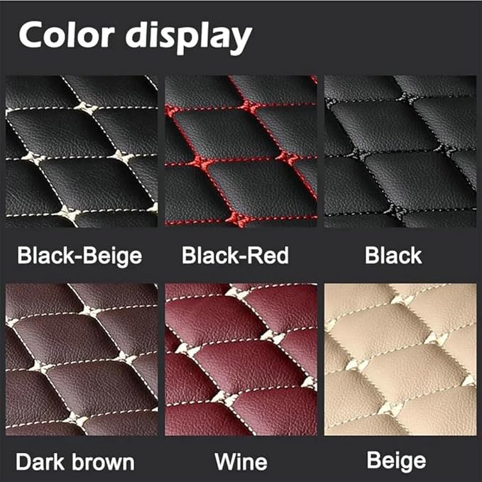 Custom Car Floor Mats for 99.99% Sedan SUV Sports Car Men Women Protection Full Coverage Pads Anti-Slip Leather Floor Lining All Weather Car Floor Mats (Edge Beige, Medium Brown Beige)