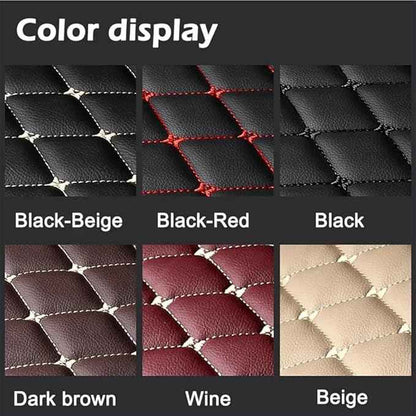 Custom Car Floor Mats for 99.99% Sedan SUV Sports Car Men Women Protection Full Coverage Pads Anti-Slip Leather Floor Lining All Weather Car Floor Mats (Edge Yellow, Black, Beige)