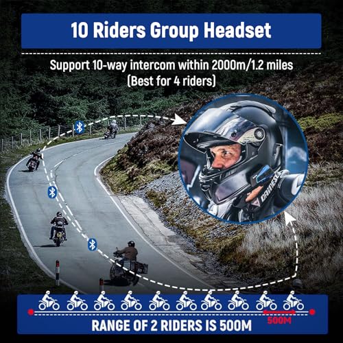B4FM Motorcycle Bluetooth Headset (2 Count)