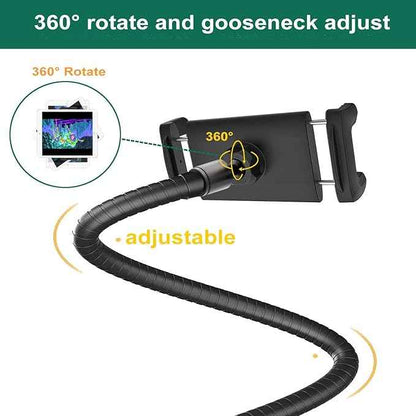Car Seat Rail Floor Tablet Mount Truck Vehicle Holder for 4-13" Tablet & Phone, Heavy Duty 19.7 inch Gooseneck Arm Holder for iPad Pro 12.9 11 Air Mini, Samsung Tab, Galaxy Z Fold 4, iPhone