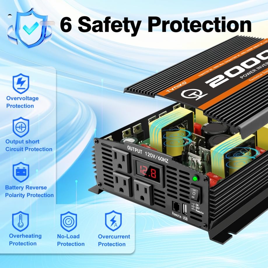 2000 Watt car Power Inverter 12V to 110V
