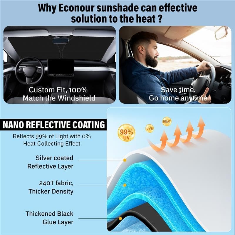 Windshield Sun Shade for Ford Econoline ESeries 1992