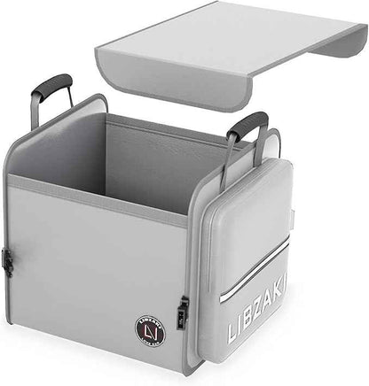 LIBZAKI Car Trunk Storage Organizer, Collapsible Trunk Storage Box for Car Truck SUV-Gray