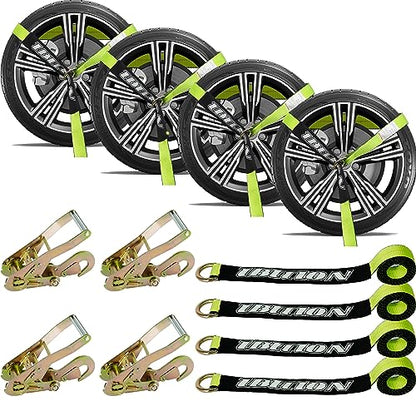 4 Pack Car Tie Down Straps for Trailers (4 Count)
