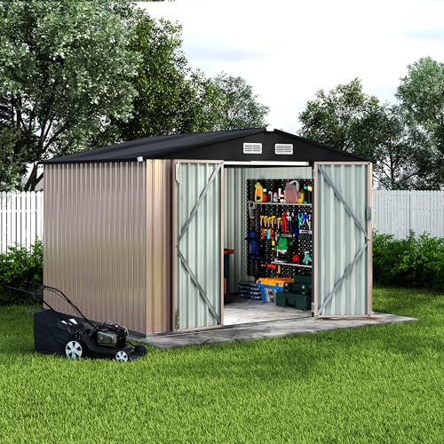 8x10 FT Metal Storage Sheds Outdoor