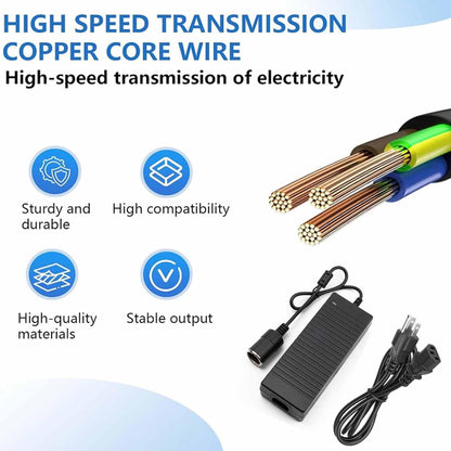 12V 15A Power Adapter Car Charger Converter,Car Cigarette Lighter Socket AC/DC Power Supply Adapter Transformer for Tire Inflator, Car Refrigerator, Car Vacuum Cleaner, and Other Car Devices