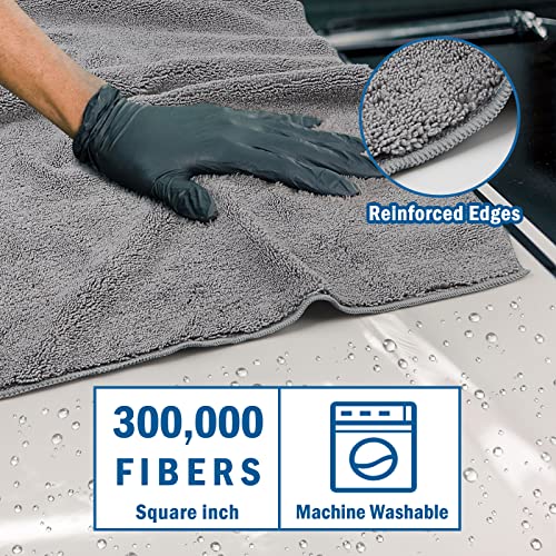 Professional Large Microfiber Car Drying Towels 2 Pack (2 Count)