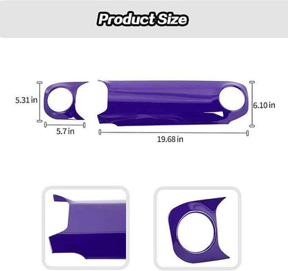 JeCar Purple Center Console Dashboard Trim Overlay for 2024+ Jeep Wrangler JL Interior Accessories (2pcs)