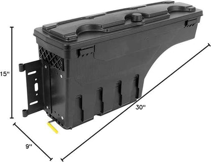 SCITOO Truck Bed Tool Box for Ford F-150 2015-2018 2020-2022 Left Driver Side,Multi-Compartment Dividers Organized Storage,Heavy Duty & No-Drill Installation