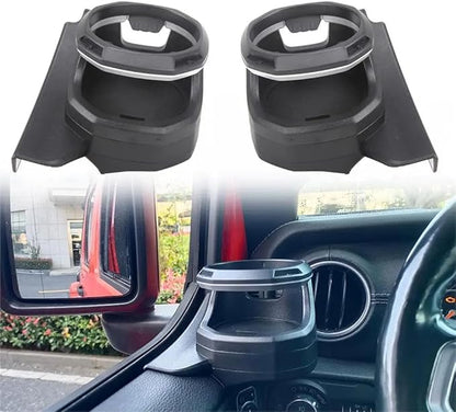 Car Door Cup Holder ABS Door Window Bottle Organizer Stand Car Accessories for Jeep Wrangler JL 4-Door JT Gladiator 2018-2023,Left