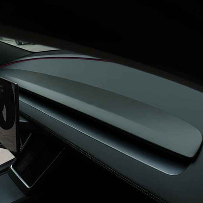 Goodangie00 4Pcs ABS Center Console Dashboard Cover Wrap Interior Accessories Compatible with 2025 2026 Tesla Model Y Juniper Accessories(Matte Black)