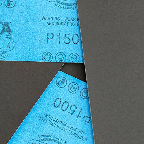 Premium 1500 Grit Wet or Dry Sandpaper Sheets (25 Count)