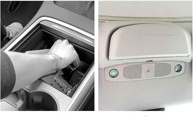 Compatible for Tesla Model 3 Y Car Glasses Case Sunglasses Storage Box Model Y 2023 Accessories Modification (Color : Model 3 Highland), huangtao2004