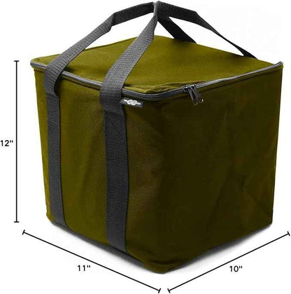 Thermal Cooler for Car Trunk – Insulated Bag for Camping, Road Trips, Groceries, Leak-Resistant, Fits Modular Organizers – Military Green